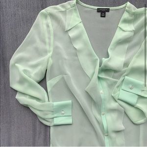 Ann Taylor Sheer Silky Blouse